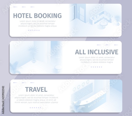 Online Booking All Inclusive Hotel Travel Banners