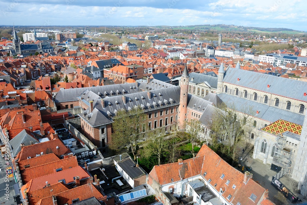 Φωτογραφία The view over Tournai (Doornik) from the Belfry of Tournai, Belgium