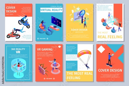 Creative Vertical Banners Set with Copy Space.