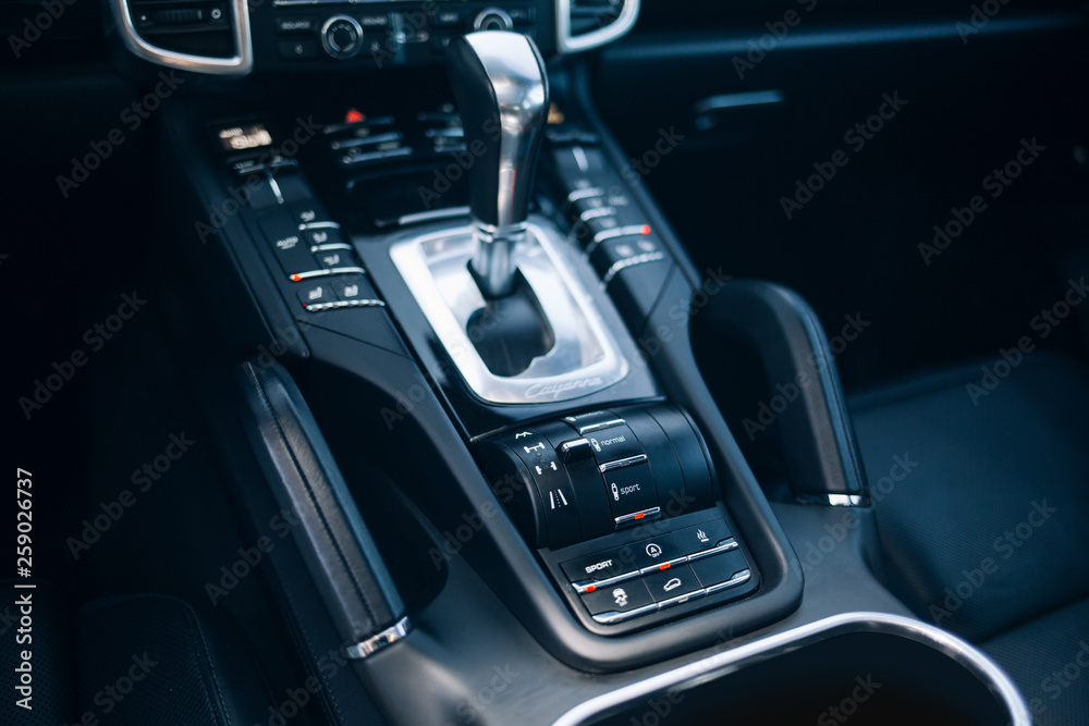 Modern expensive suv car interior 