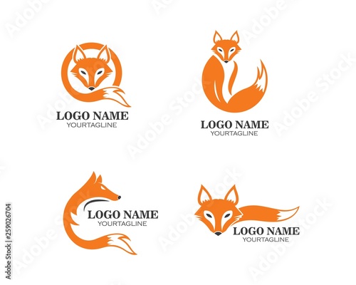 fox logo icon vector template