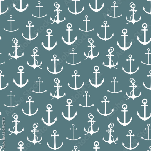 vector seamless pattern with anchors