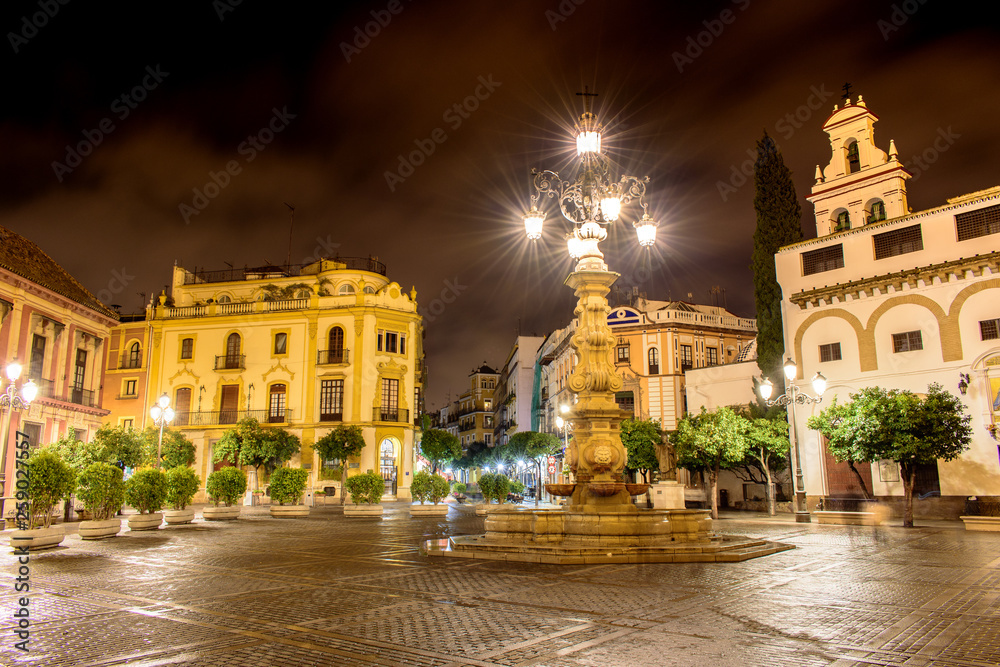 Seville Square at Night 