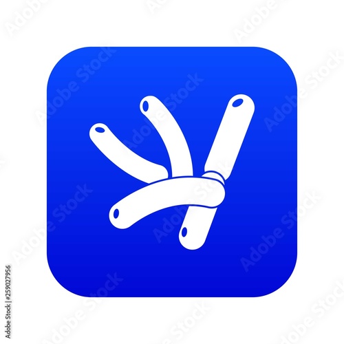 Bacilli icon blue vector isolated on white background