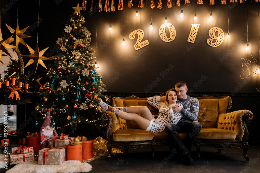 Newlyweds rest together before Christmas