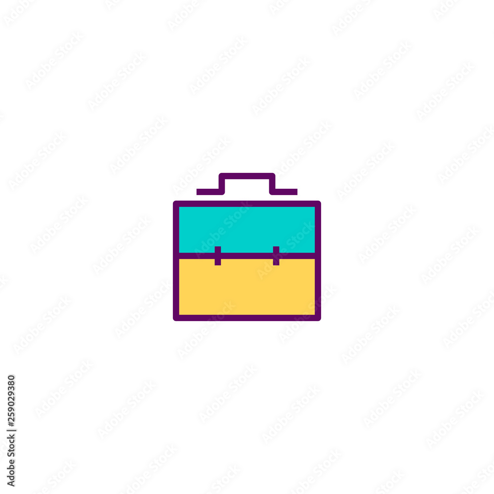 Briefcase icon design. Stationery icon vector design Briefcase icon design. Stationery icon vector design