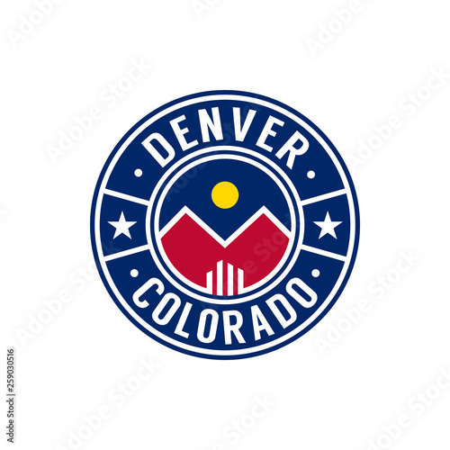 Denver logo. Denver Colorado design template. Vector and illustration.