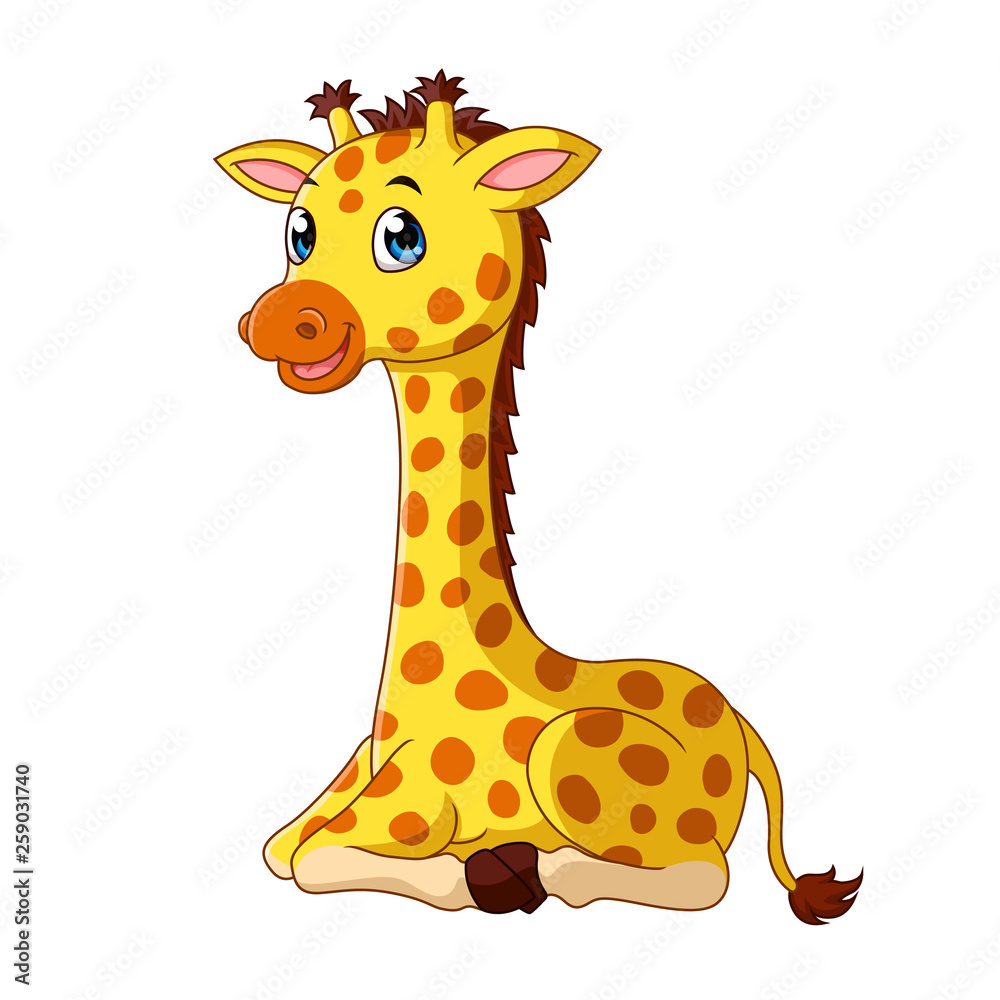 Obraz premium cute cartoon giraffe