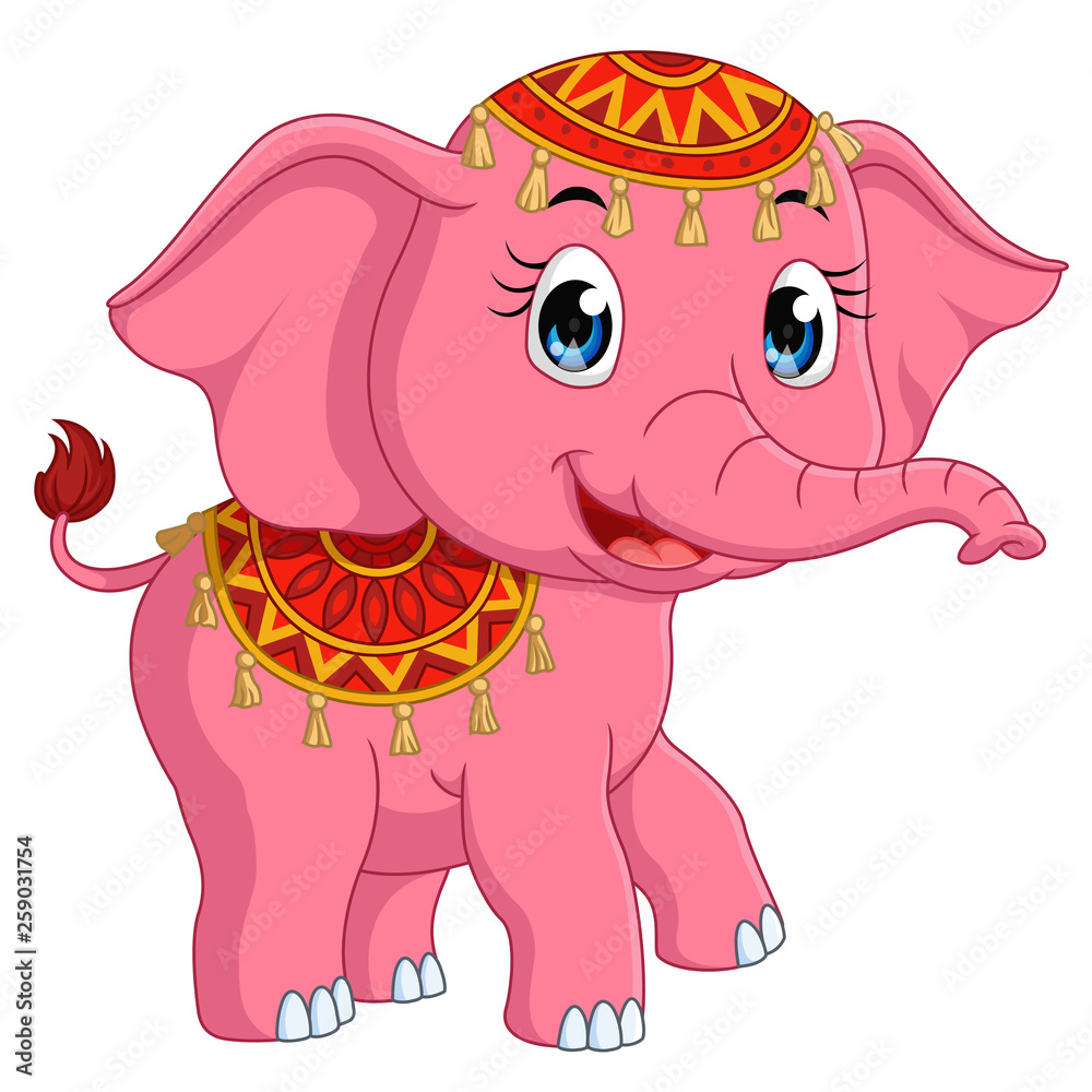 Fototapeta premium cute cartoon elephant