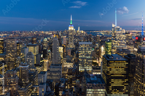 New York Panorama bei Nacht