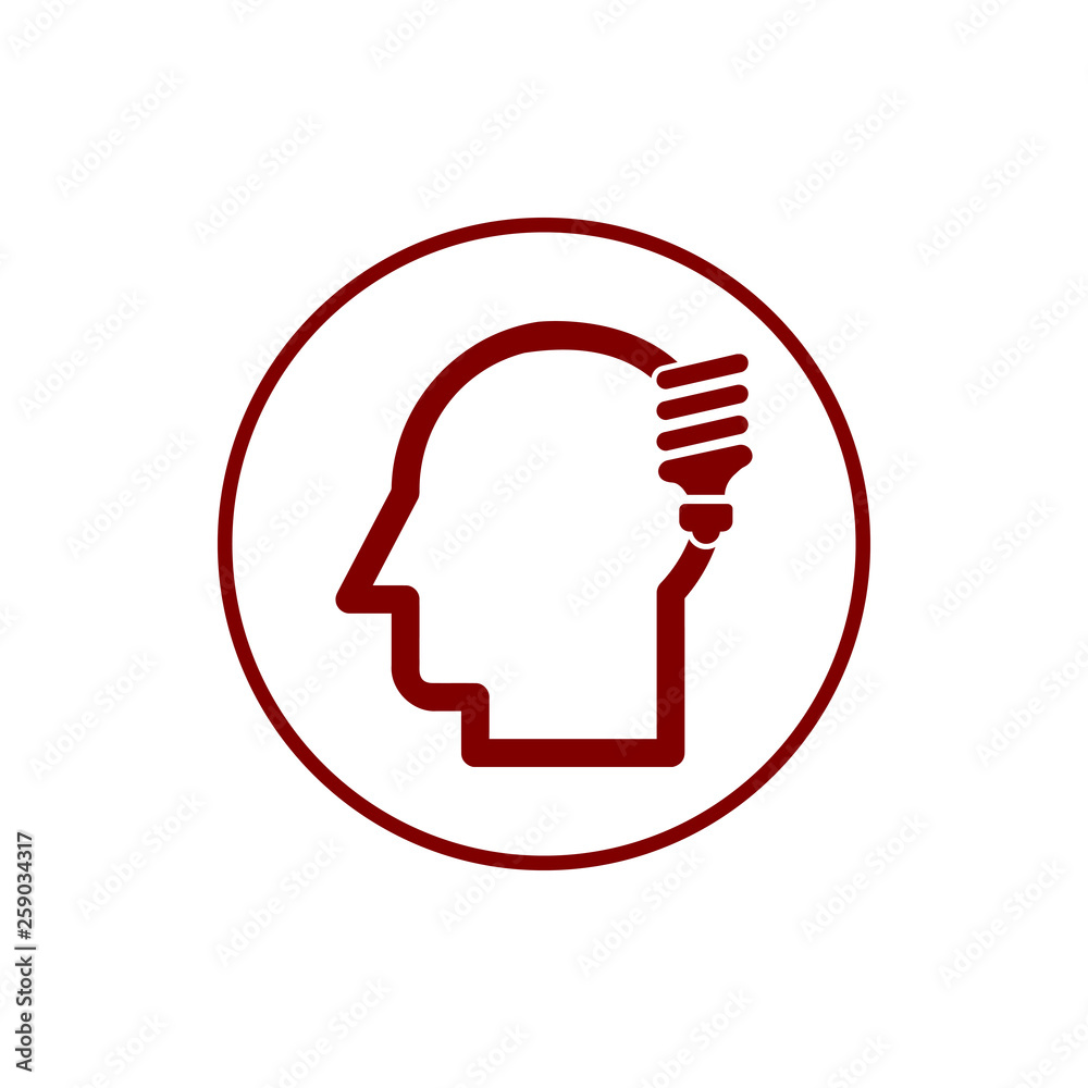 idea, bulb, light, energy bulb, head, thinking, creative business idea maroon color icon idea, bulb, light, energy bulb, head, thinking, creative business idea maroon color icon
