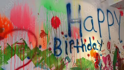 Happy Birthday _paint party_throwing paint