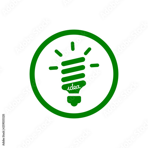 idea, bulb, light, energy bulb, head, thinking, creative business idea green color icon