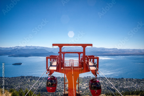 A live view of the chairlifts in the tower