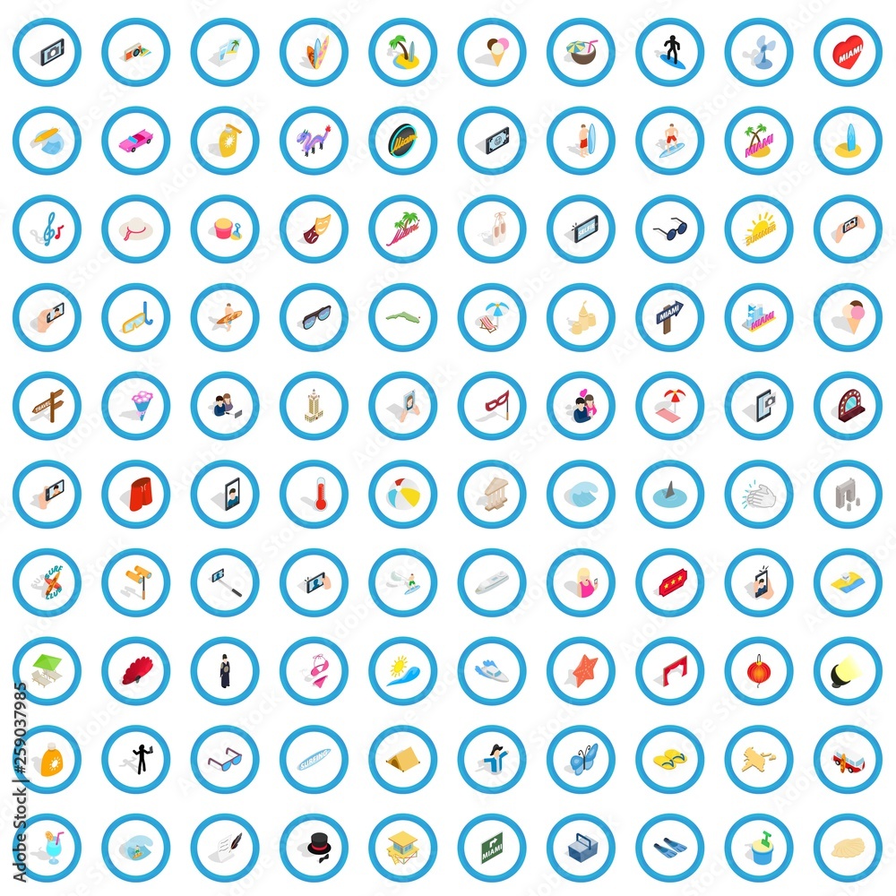 100 party icons set in isometric 3d style for any design vector illustration 100 party icons set in isometric 3d style for any design vector illustration