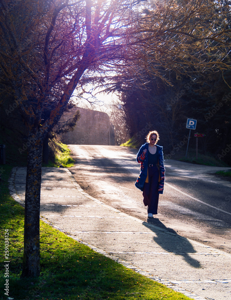 Fototapeta premium walking on the road