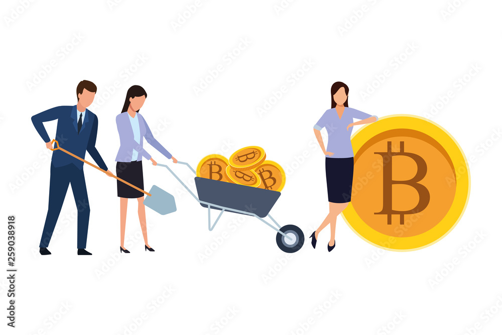 business people holding cryptocurrency business people holding cryptocurrency