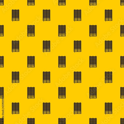 Window with wooden jalousie pattern seamless vector repeat geometric yellow for any design