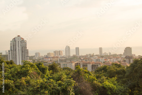 Beautiful view of the panorama of Pattaya  Thailand