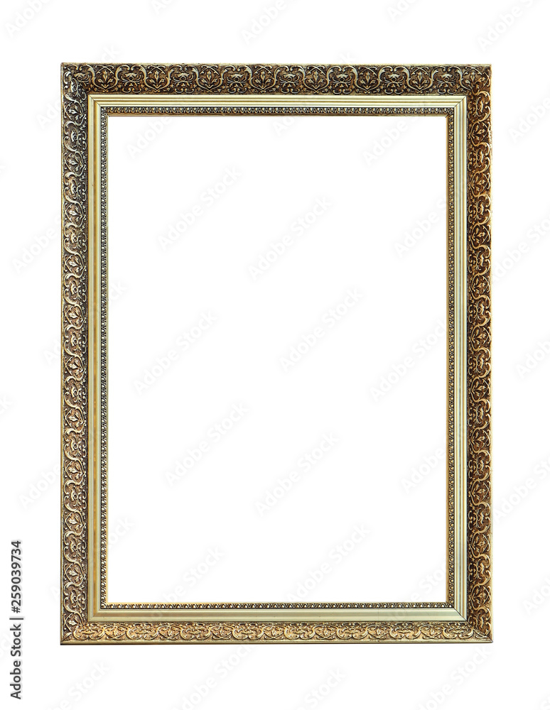 Fototapeta premium Vintage golden vertical frame