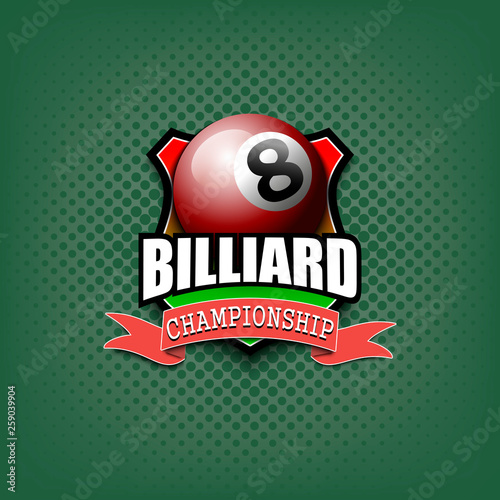 Billiard logo template design