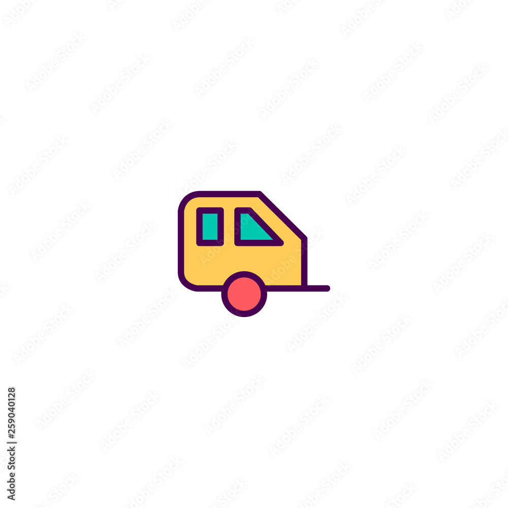 Caravan icon design. Transportation icon vector design
