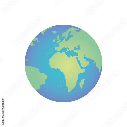 planet earth isolated icon