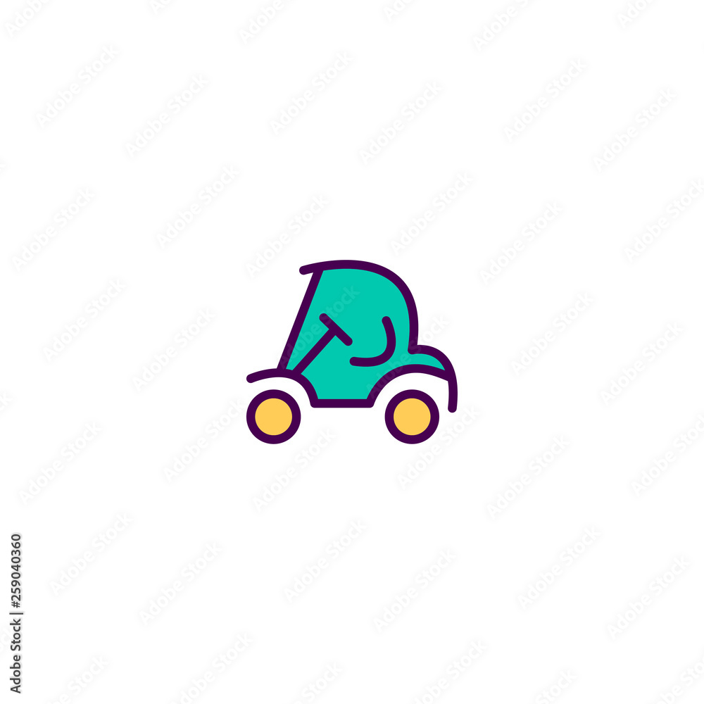 Golf cart icon design. Transportation icon vector design Golf cart icon design. Transportation icon vector design