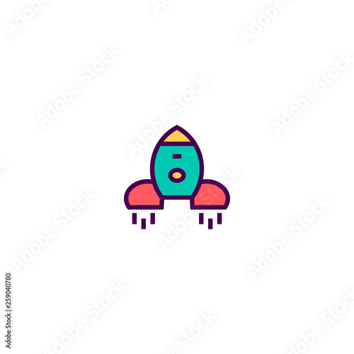 Rocket ship icon design. Transportation icon vector design