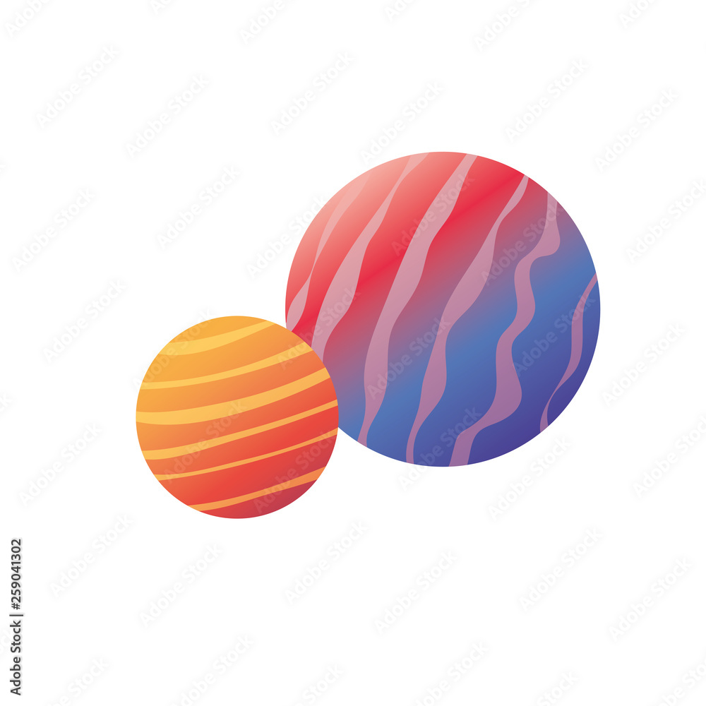 planet of the solar system isolated icon planet of the solar system isolated icon