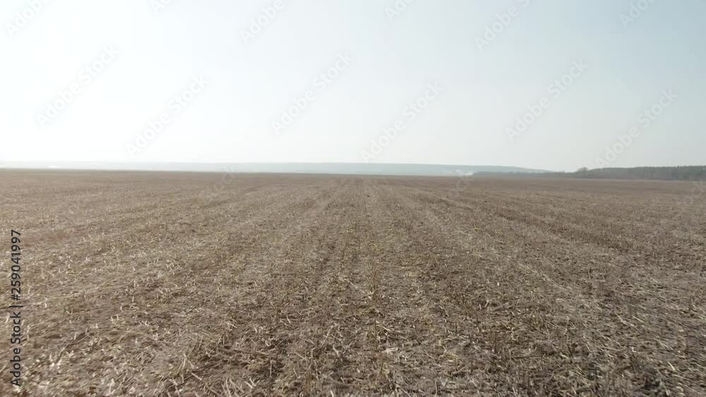 Fast flight over a huge empty field Fast flight over a huge empty field