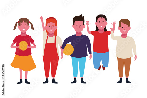 Kids friends cartoon