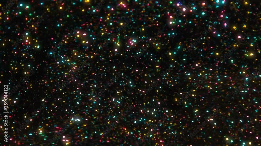 Abstract Light Pattern with Glitter in Water