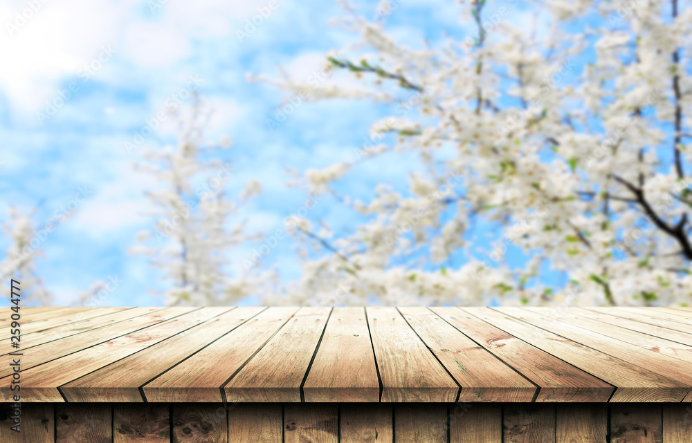 Empty wooden table background