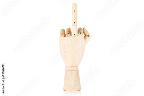 Bad fuck sign. deaf sign language isolated on white background