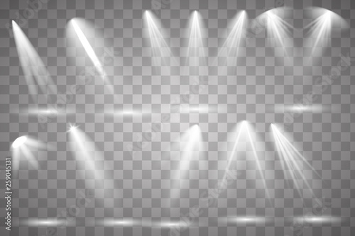 Bright lighting with spotlights