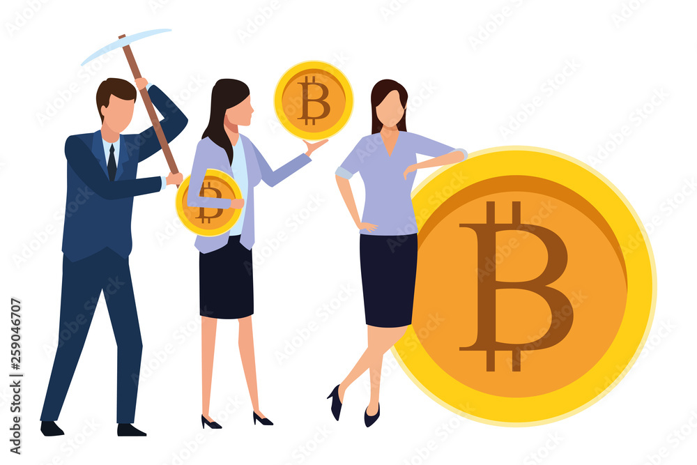 business people holding cryptocurrency business people holding cryptocurrency