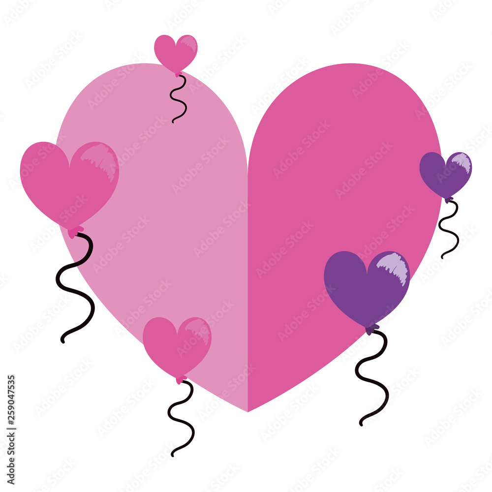 balloons shaped hearts decoration