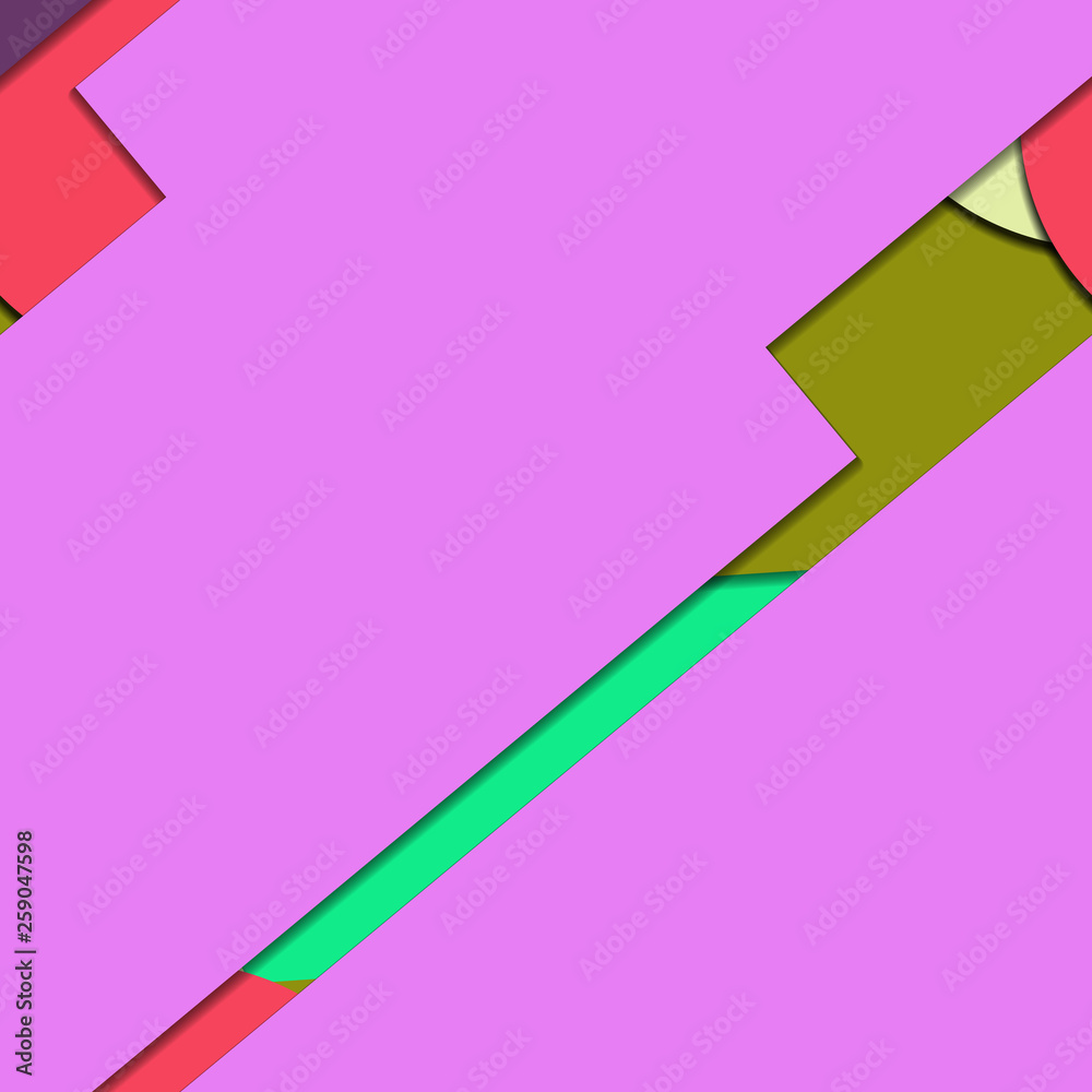 Flat material design - Creative vector trend seamless