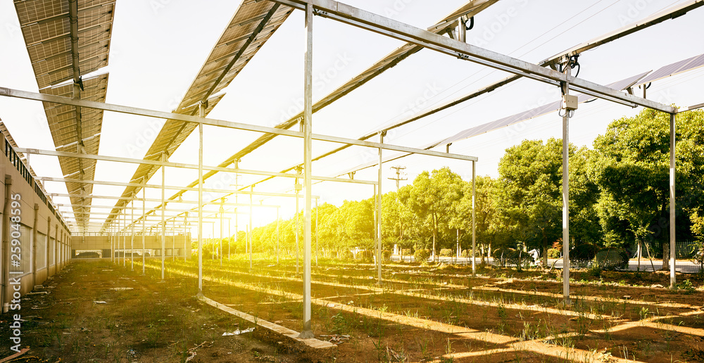 Fototapeta premium New energy solar photovoltaic panel bracket