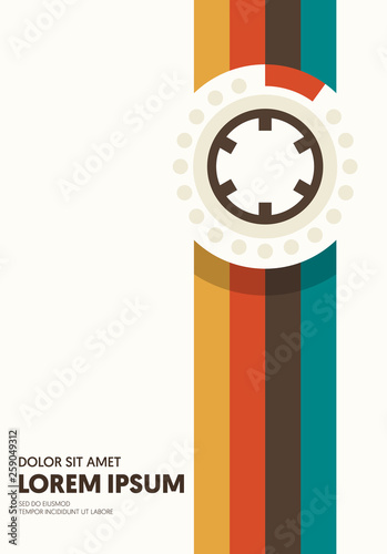 Music poster modern vintage retro style