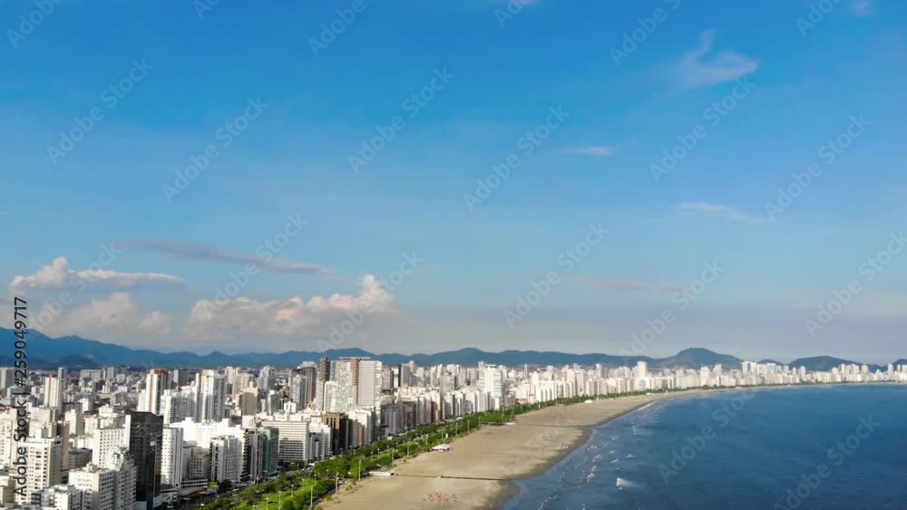 Aerail view of a huge brazilian island city - static Aerail view of a huge brazilian island city - static