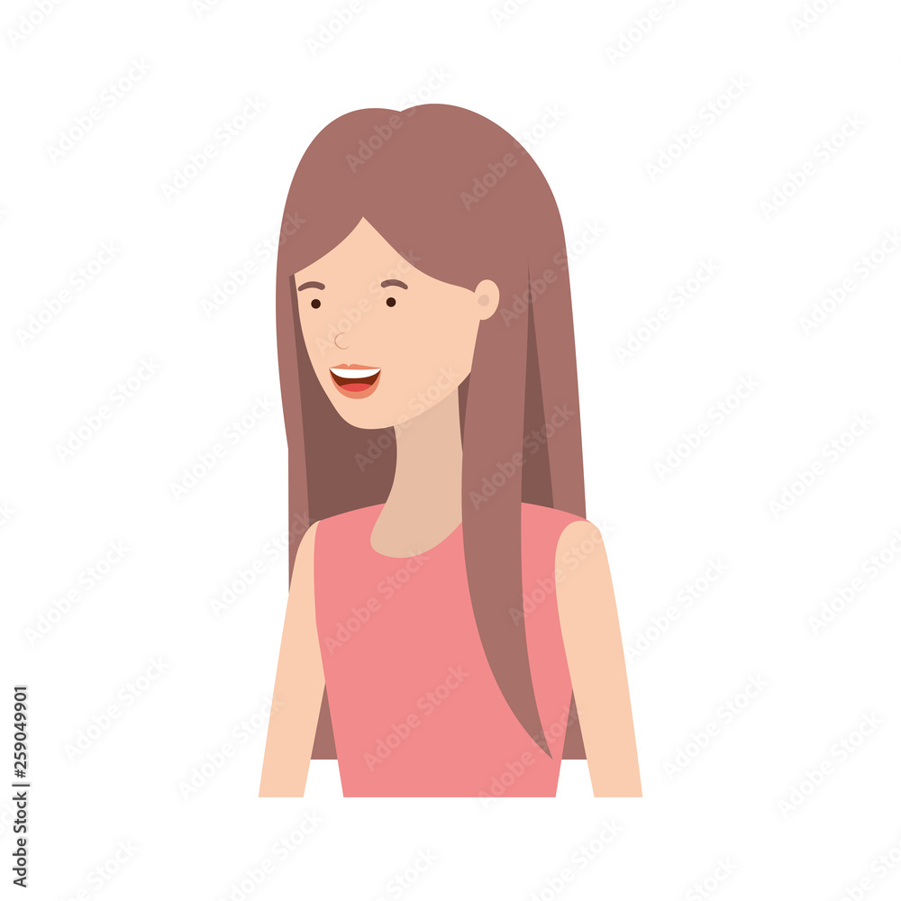 young woman avatar character young woman avatar character