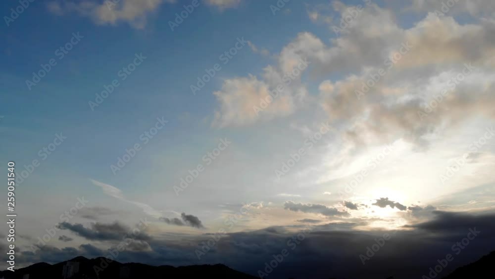 Aerial view of a beautiful sunset sky - static Aerial view of a beautiful sunset sky - static