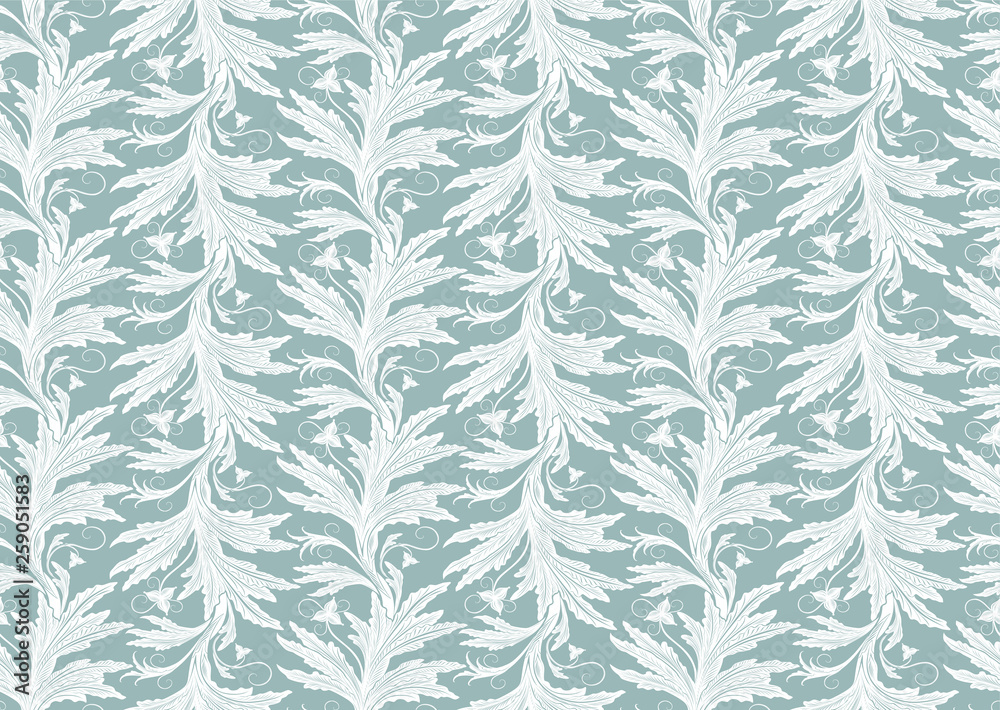 seamless royal Baroque background. Vintage, Rococo, damask patterns with leaves, floral elements. vector Eps 10