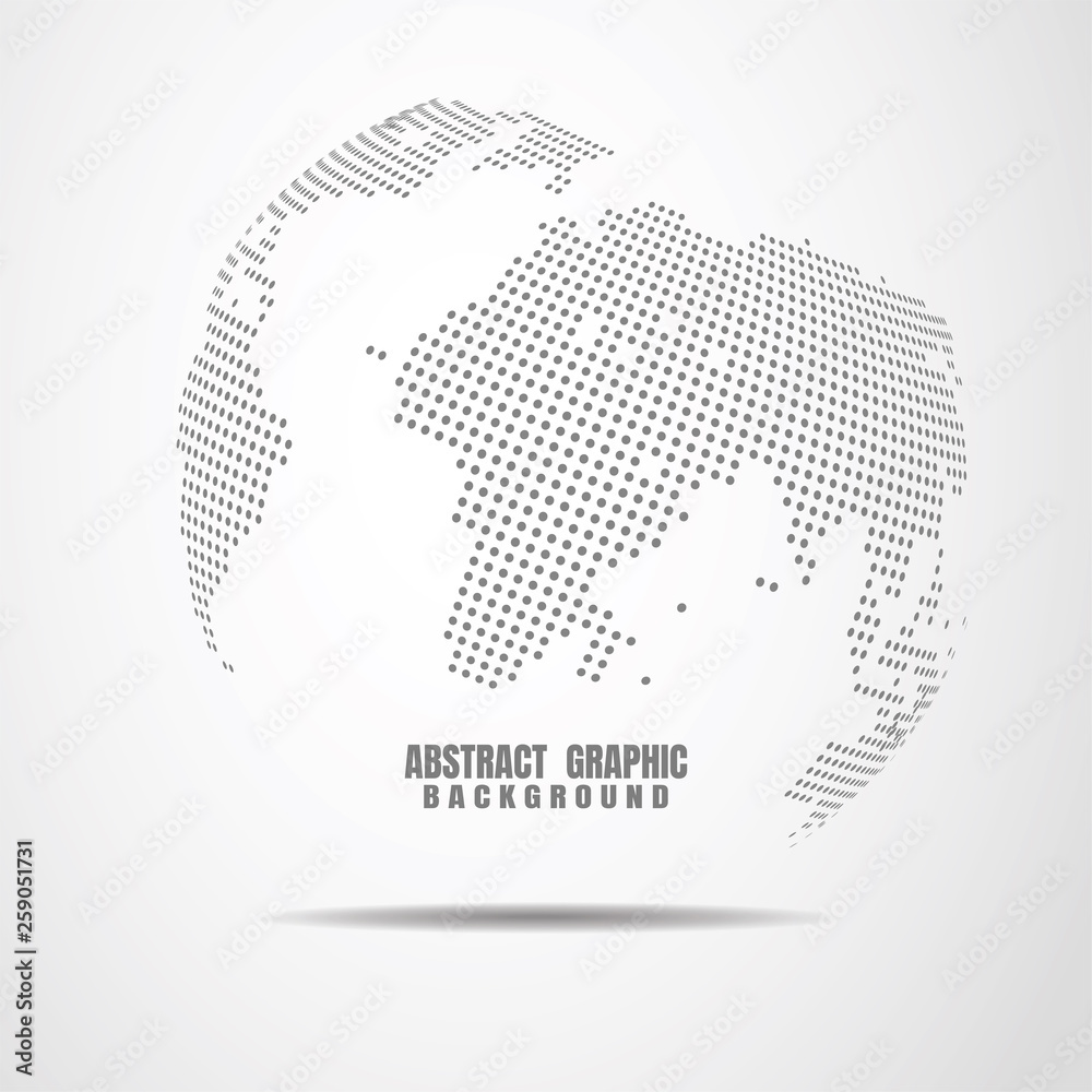 Fototapeta premium Global network connection. World map point and line composition concept of global business. Vector Illustration