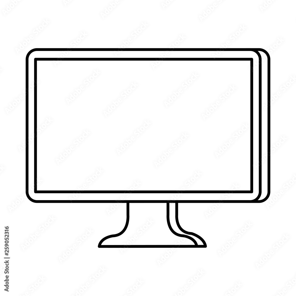 desktop computer isolated icon desktop computer isolated icon