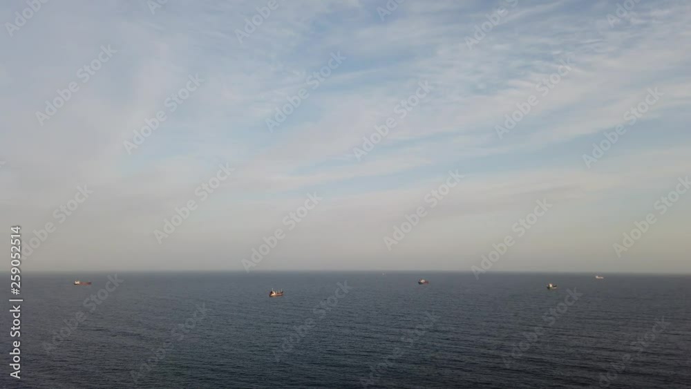 Seascape with ships. Quiet Bay, Vladivostok. Seascape with ships. Quiet Bay, Vladivostok.