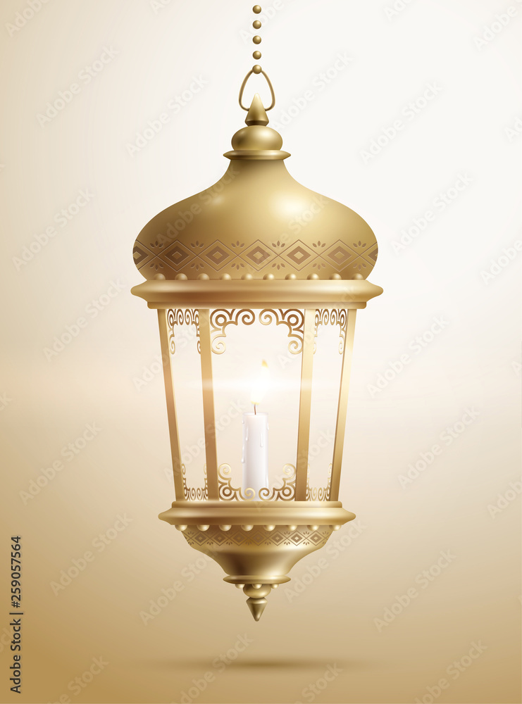 Golden arabic lantern Golden arabic lantern