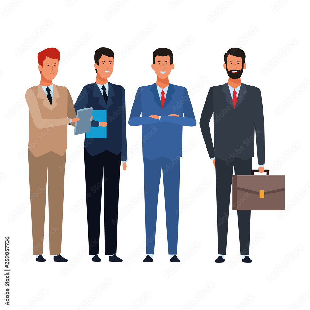 businessmen avatar cartoon character